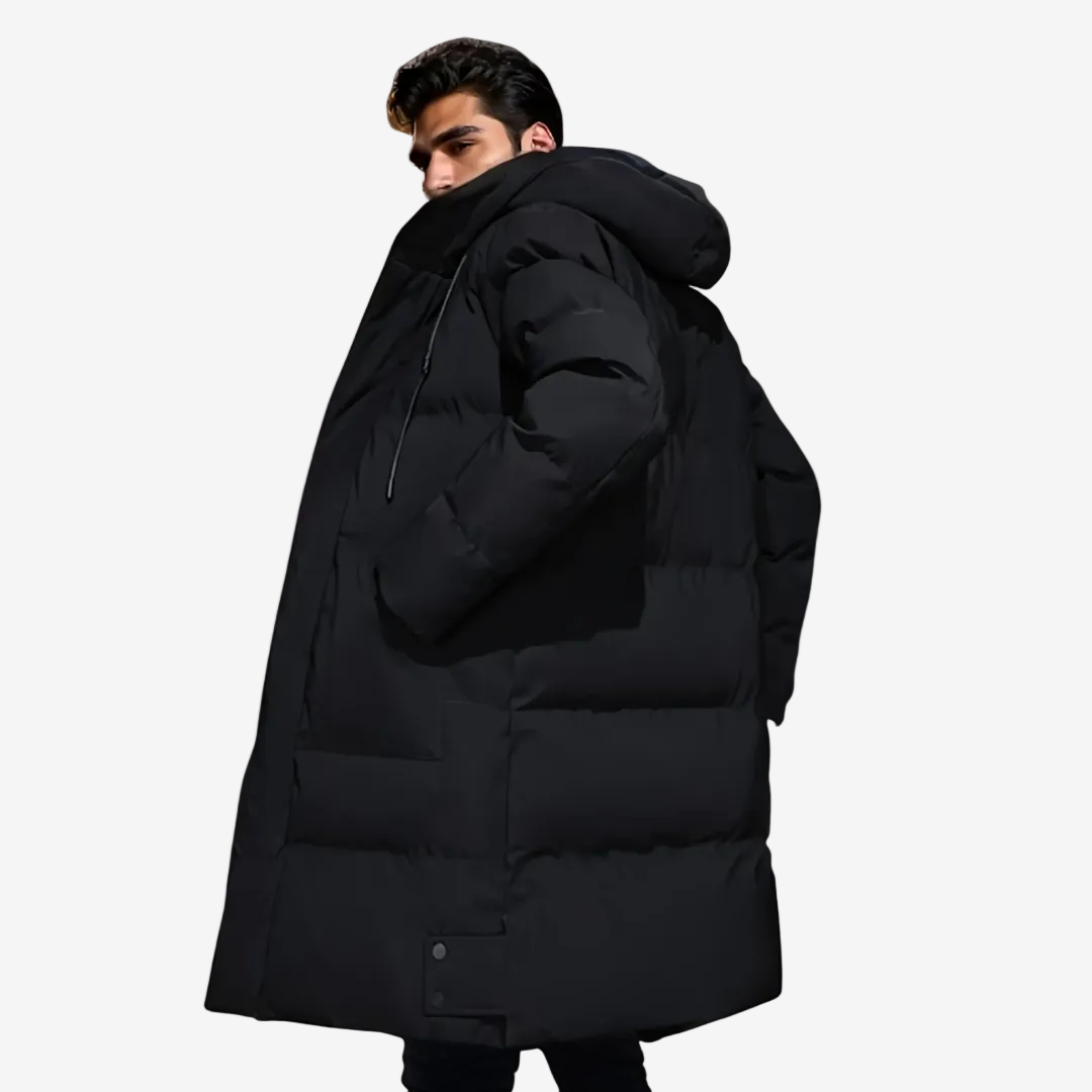 Arthur – Men’s Hooded Knee-Length Winter Puffer Jacket