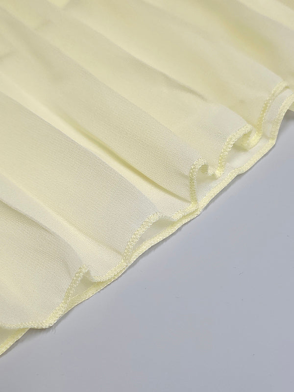 Elena – Women’s Boat Neck Pleated Maxi Dress