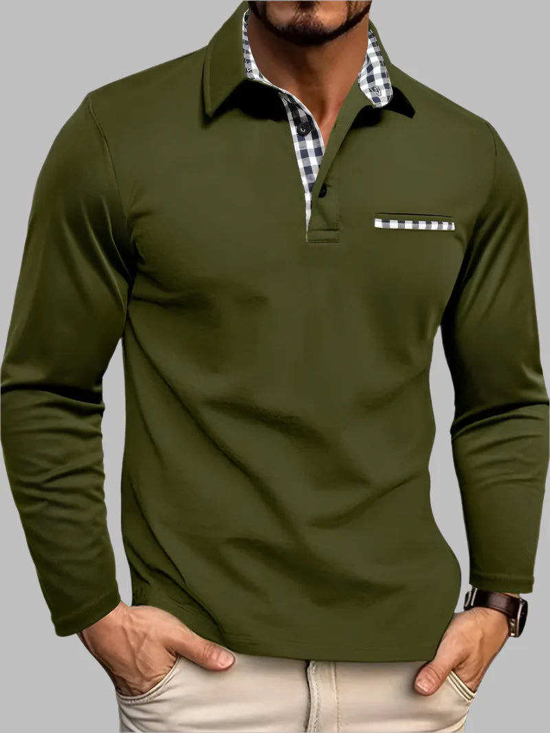 Cedric – Men’s Long Sleeve Summer Polo Shirt