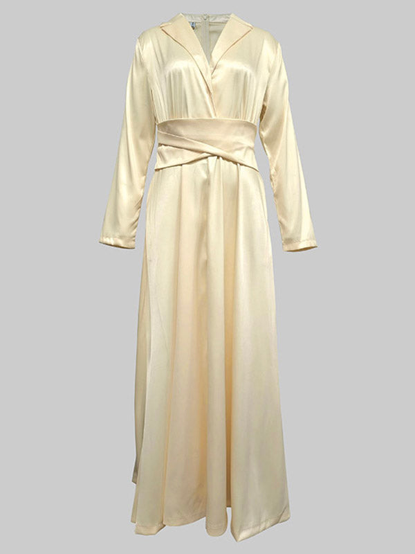 Valentina – Women’s A-Line V-Neck Maxi Dress