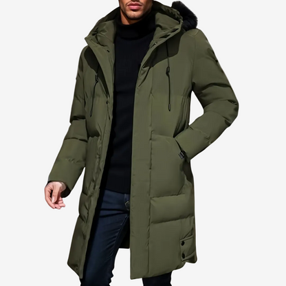 Arthur – Men’s Hooded Knee-Length Winter Puffer Jacket