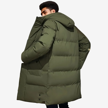 Arthur – Men’s Hooded Knee-Length Winter Puffer Jacket