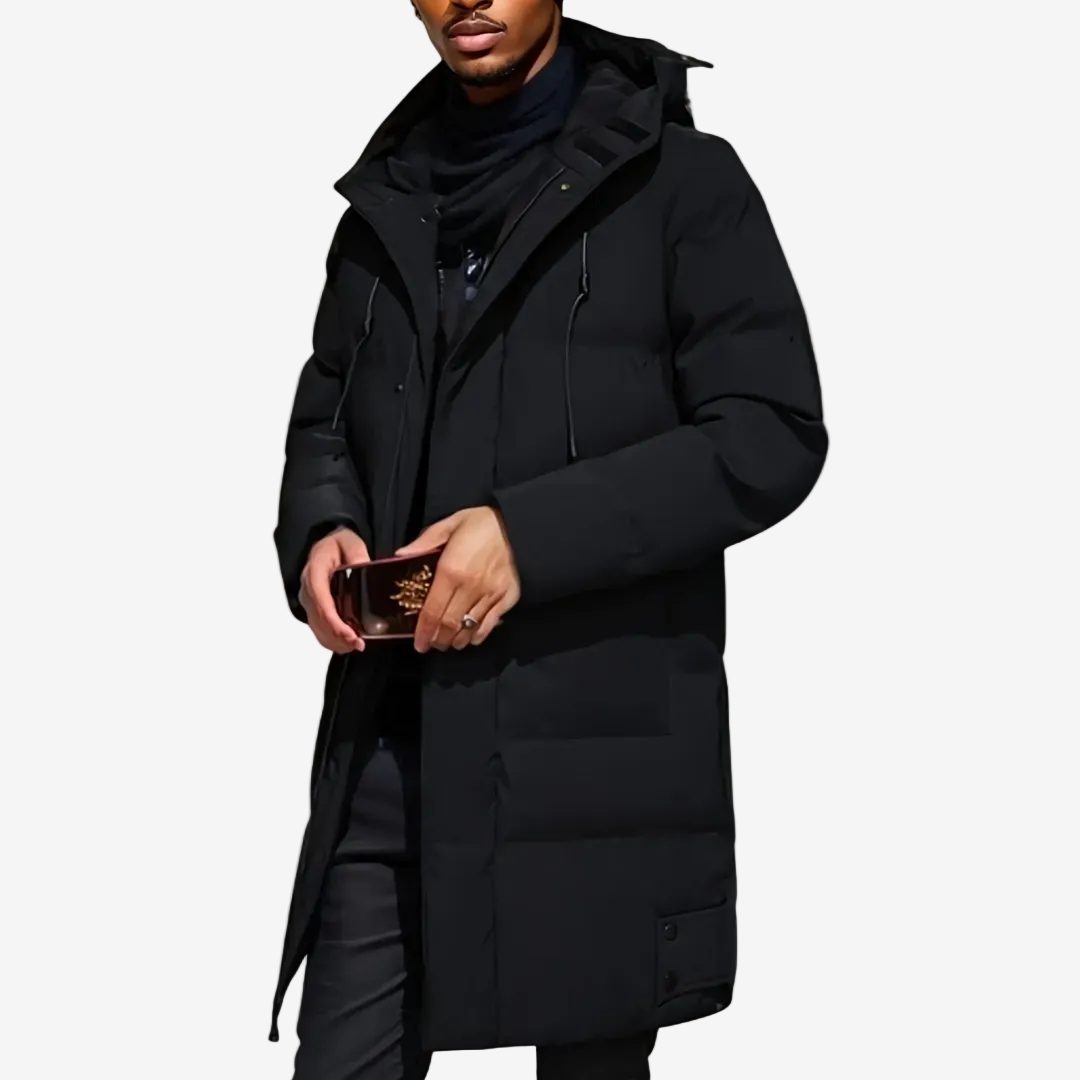 Arthur – Men’s Hooded Knee-Length Winter Puffer Jacket