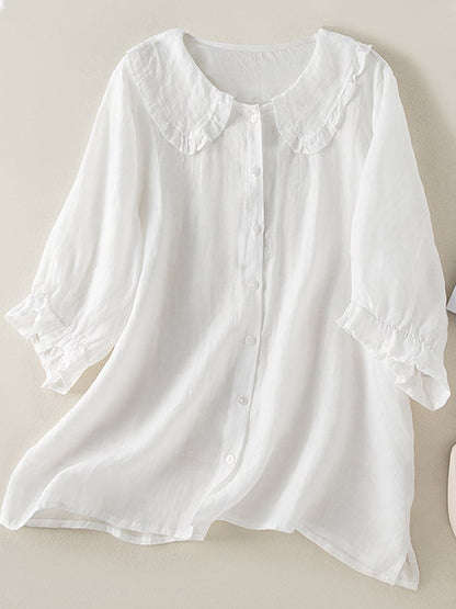 Lillian – Women’s Loose Ruffled Shirt Blouse