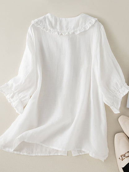 Lillian – Women’s Loose Ruffled Shirt Blouse