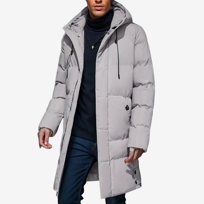 Arthur – Men’s Hooded Knee-Length Winter Puffer Jacket