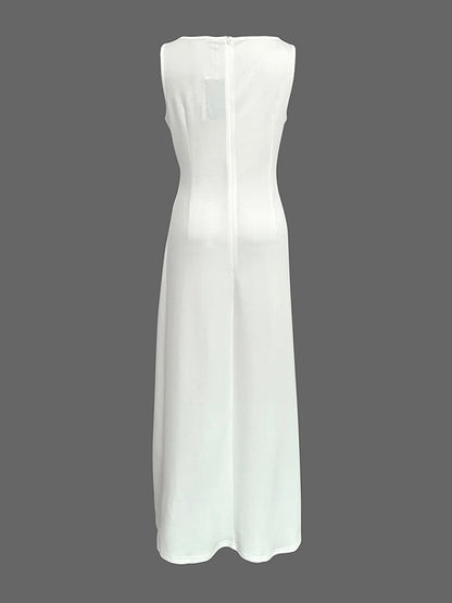 Camille – Women’s Sleeveless Round Neck Maxi Dress