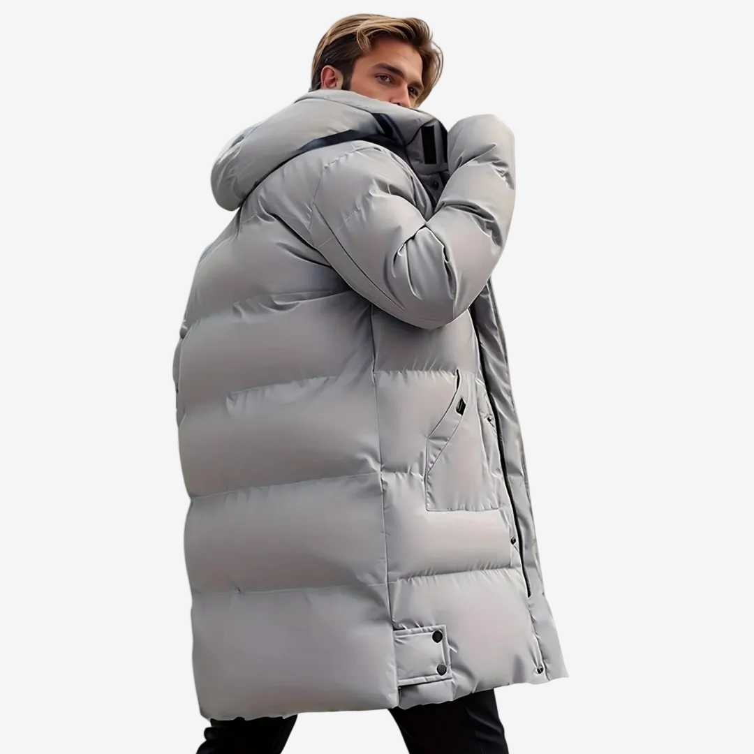 Arthur – Men’s Hooded Knee-Length Winter Puffer Jacket