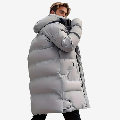 Arthur – Men’s Hooded Knee-Length Winter Puffer Jacket