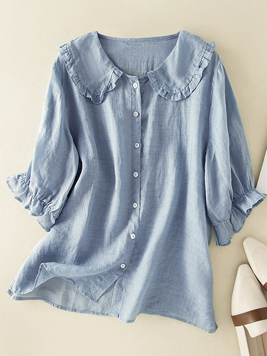 Lillian – Women’s Loose Ruffled Shirt Blouse