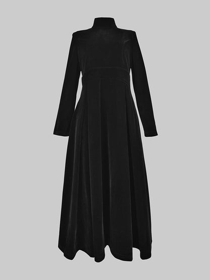 Noemi – Women’s High Neck Long Sleeve Midi Dress