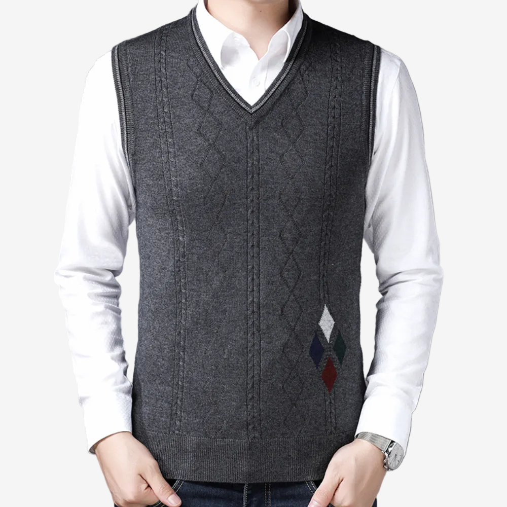 Julian – Men’s V-Neck Autumn Sweater Vest