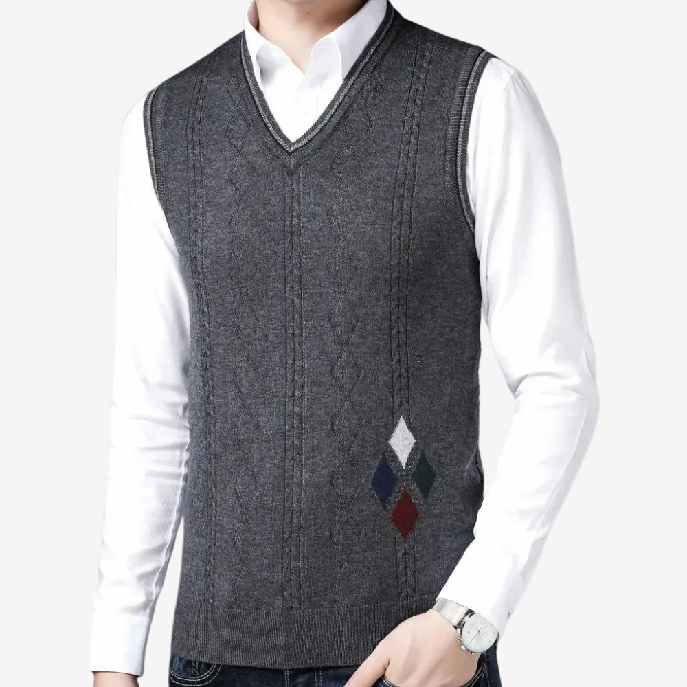 Julian – Men’s V-Neck Autumn Sweater Vest