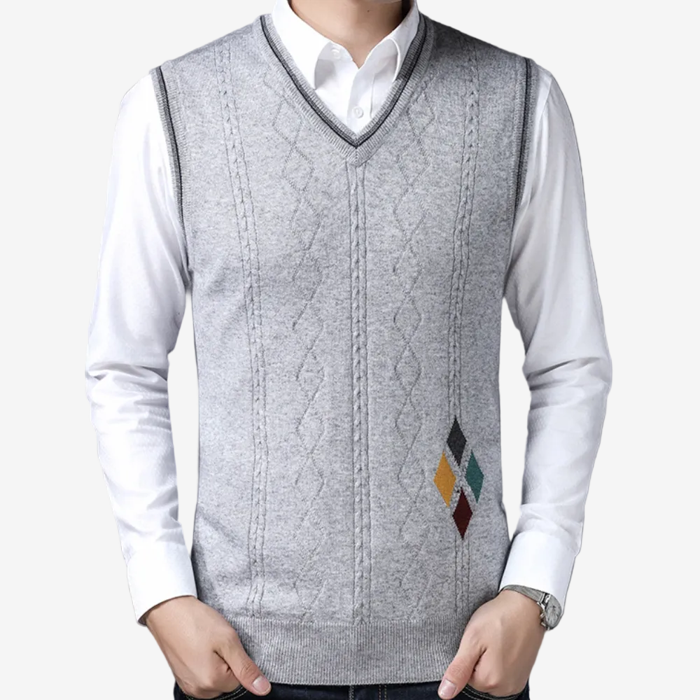 Julian – Men’s V-Neck Autumn Sweater Vest