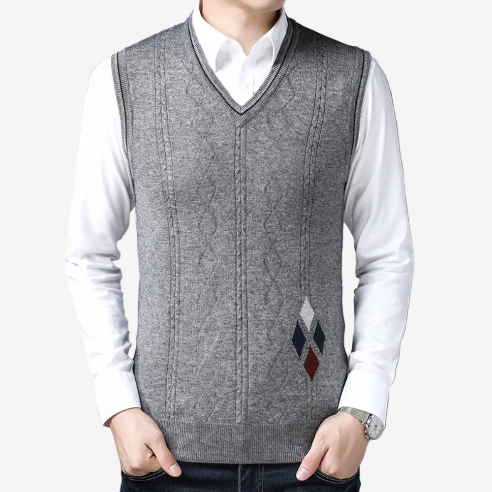 Julian – Men’s V-Neck Autumn Sweater Vest