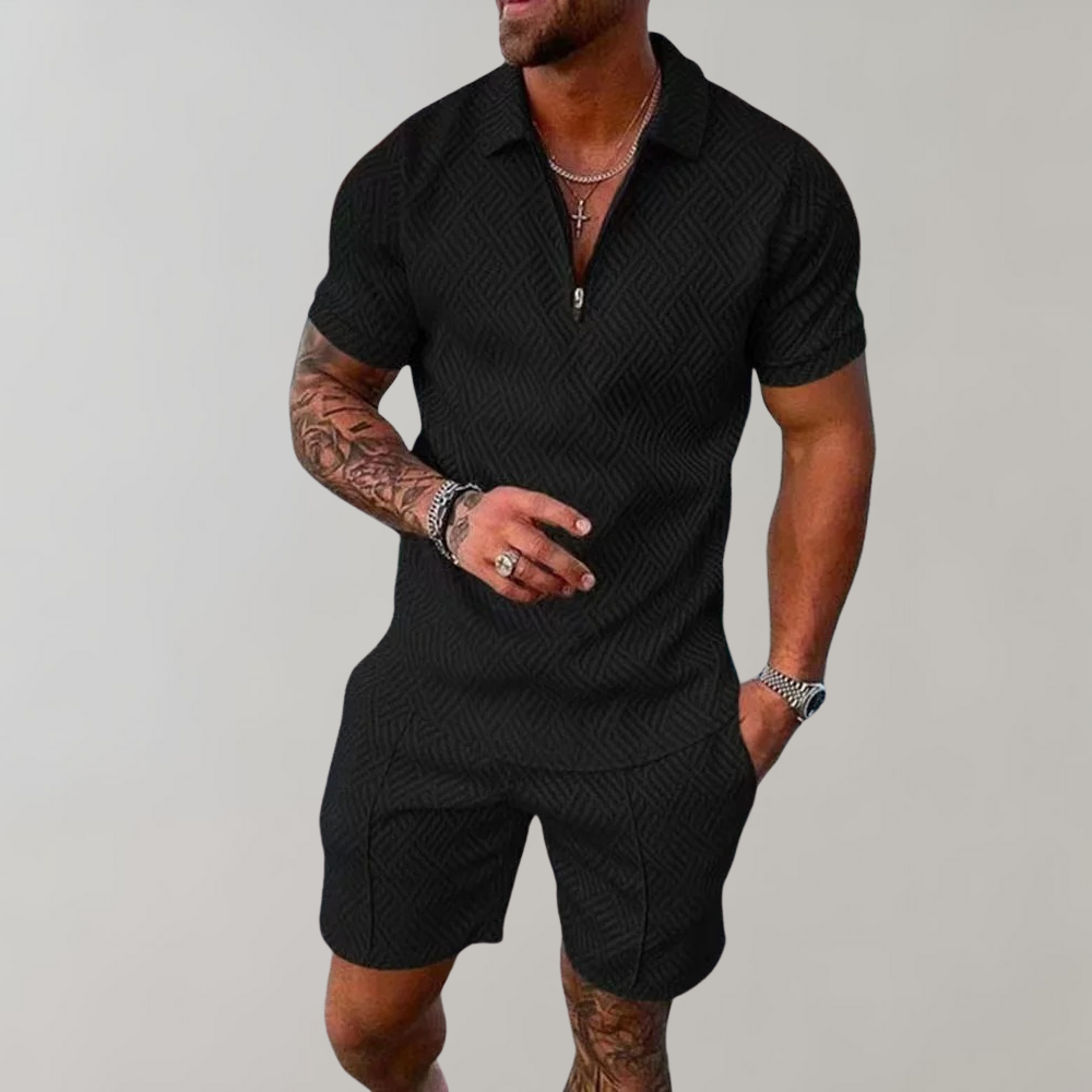 Mano – Men’s Two-Piece Summer Short and Polo Shirt