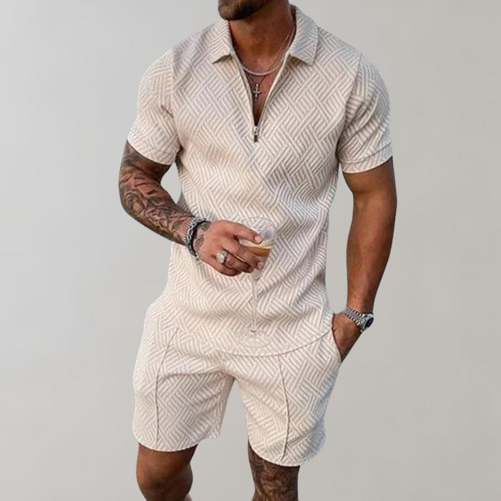 Mano – Men’s Two-Piece Summer Short and Polo Shirt
