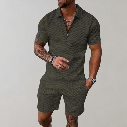 Mano – Men’s Two-Piece Summer Short and Polo Shirt