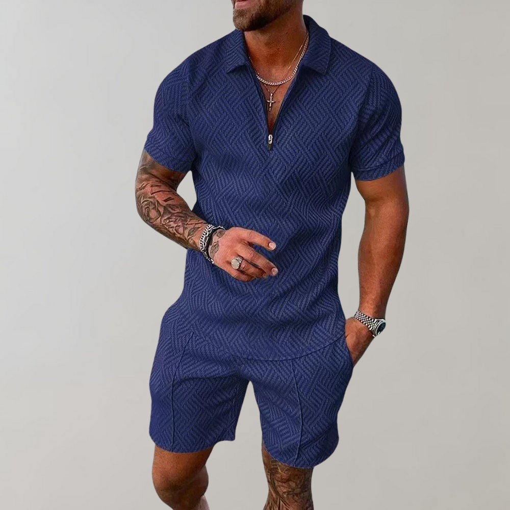 Mano – Men’s Two-Piece Summer Short and Polo Shirt