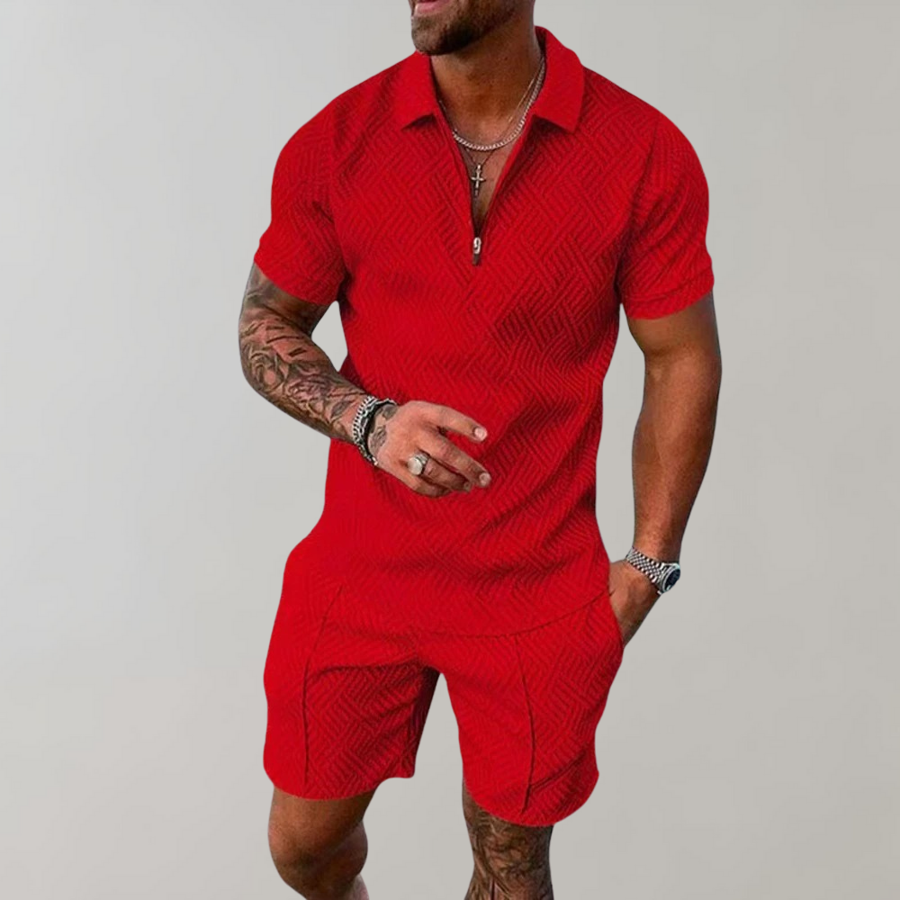 Mano – Men’s Two-Piece Summer Short and Polo Shirt