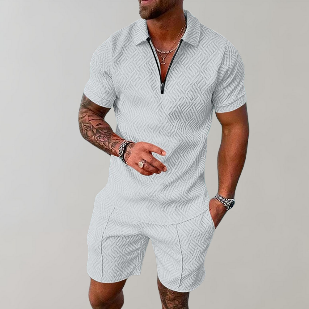 Mano – Men’s Two-Piece Summer Short and Polo Shirt