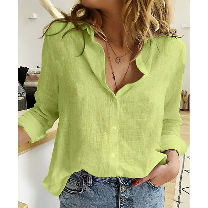 Noelle – Women’s Relaxed Button-Up Shirt Blouse