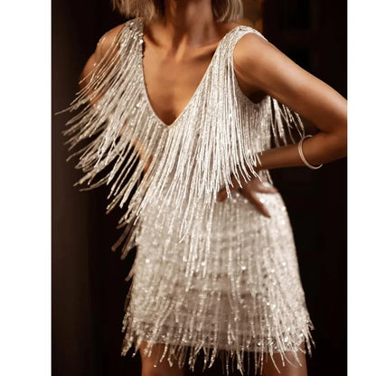 Kimberly – Women’s Fringe Detail Cocktail Dress