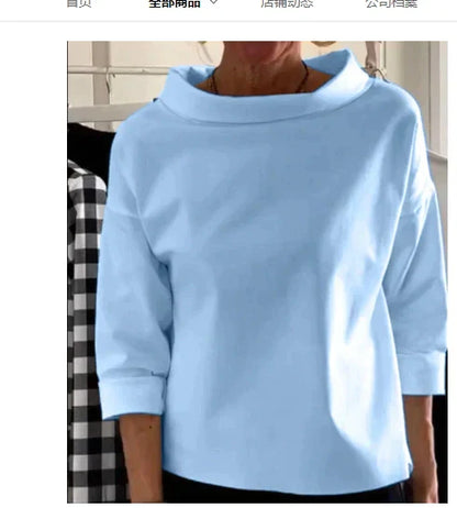 Diane – Women’s High Neck Long Sleeve Blouse