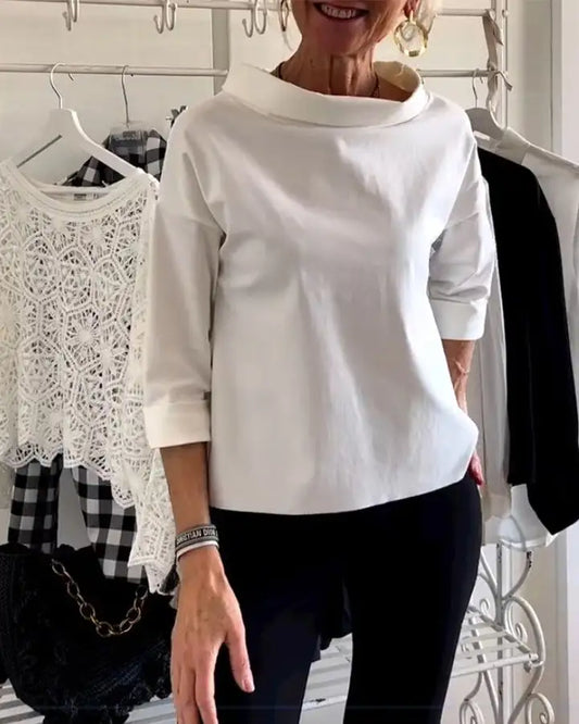 Diane – Women’s High Neck Long Sleeve Blouse