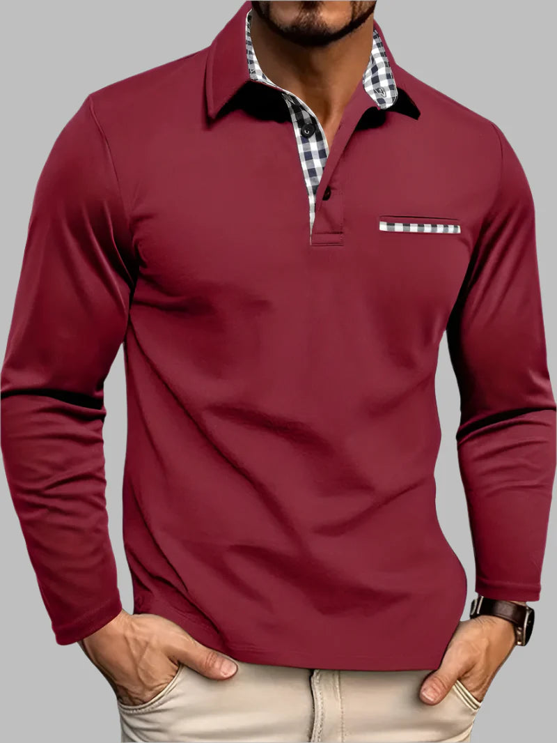 Cedric – Men’s Long Sleeve Summer Polo Shirt