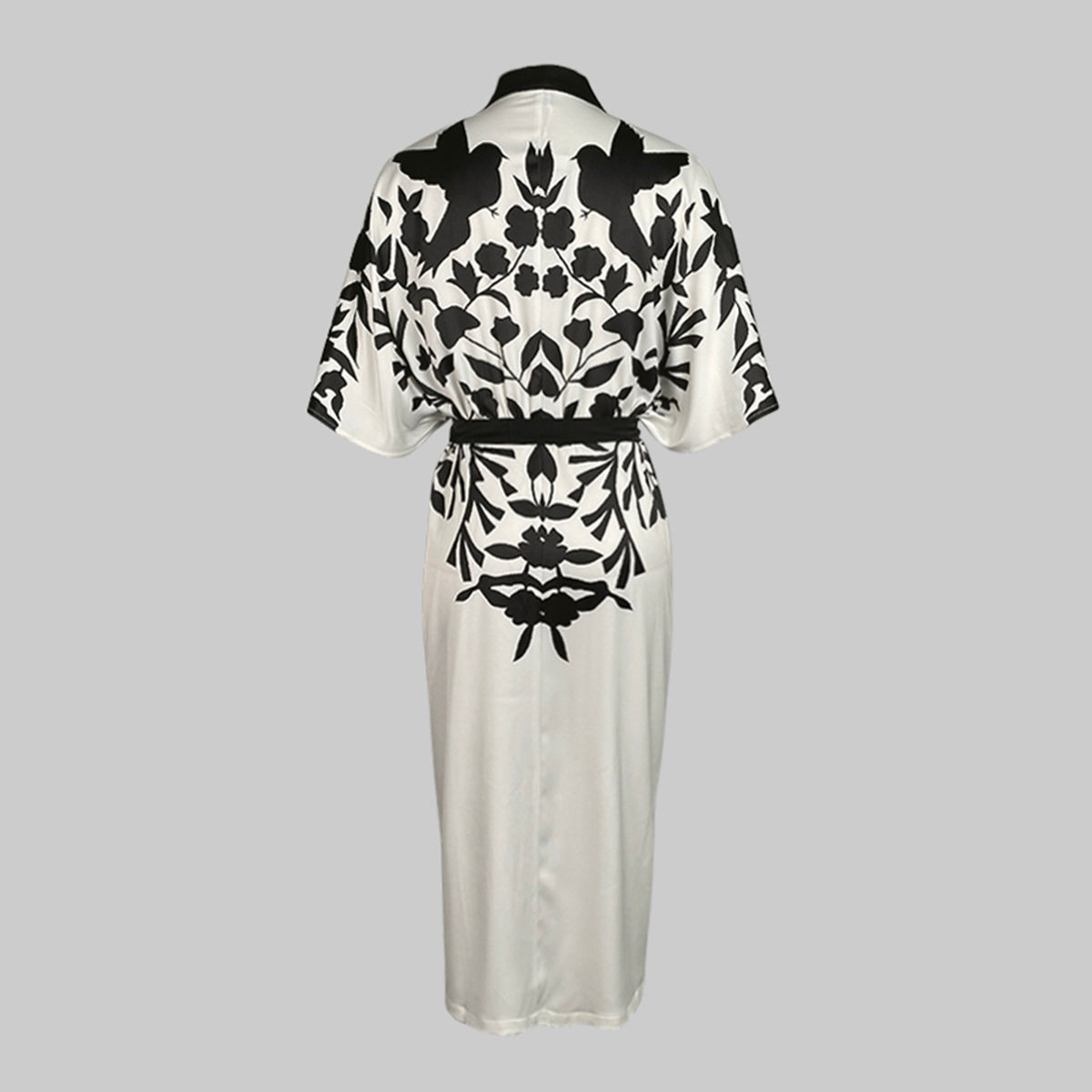 Bianca – Women’s Floral Tie-Waist Midi Dress