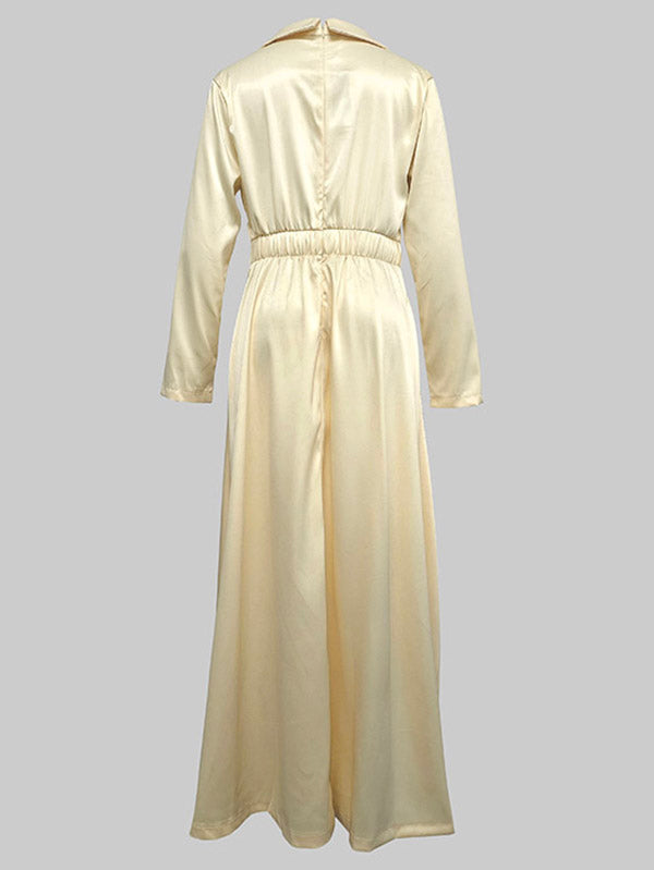 Valentina – Women’s A-Line V-Neck Maxi Dress