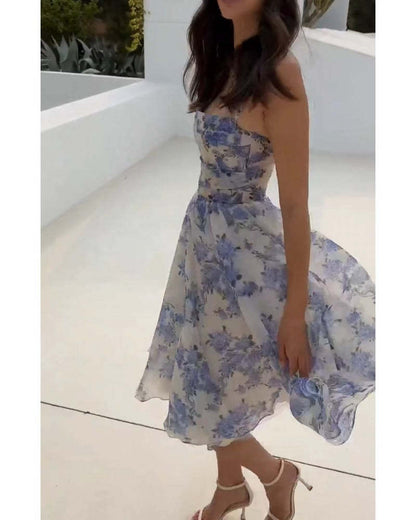 Iris – Women’s Halter Neck Mini Slip Dress