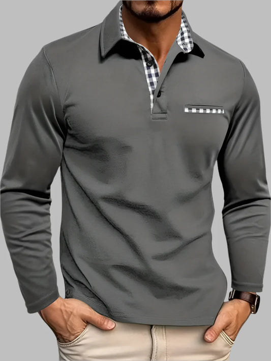 Cedric – Men’s Long Sleeve Summer Polo Shirt