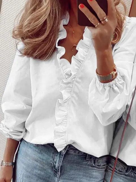Joy – Women’s Elegant Ruffle Shirt Blouse