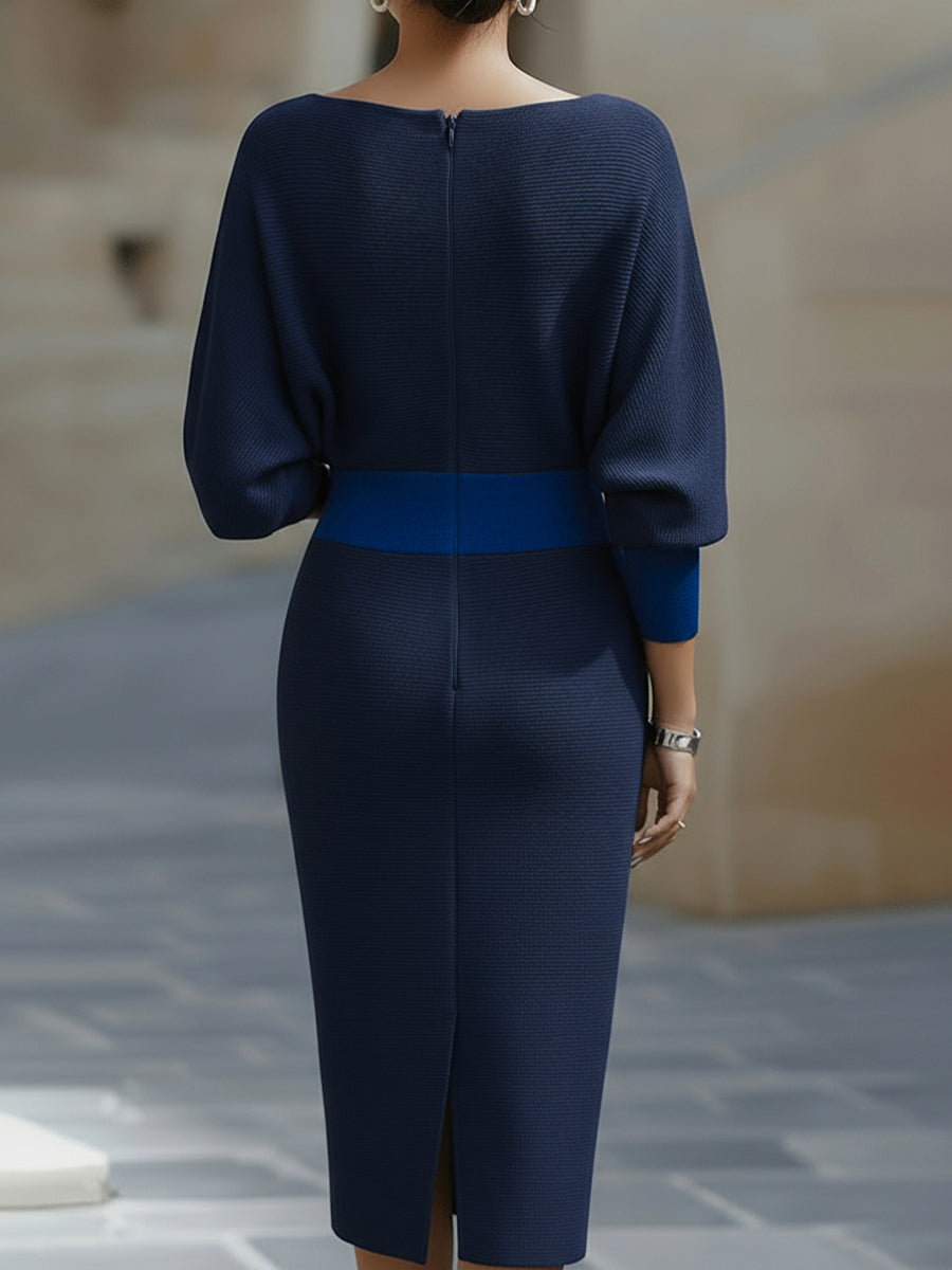 Selene – Women’s Draped Batwing Midi Dress