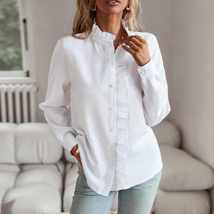 Brielle – Women’s Button-Front Shirt Blouse
